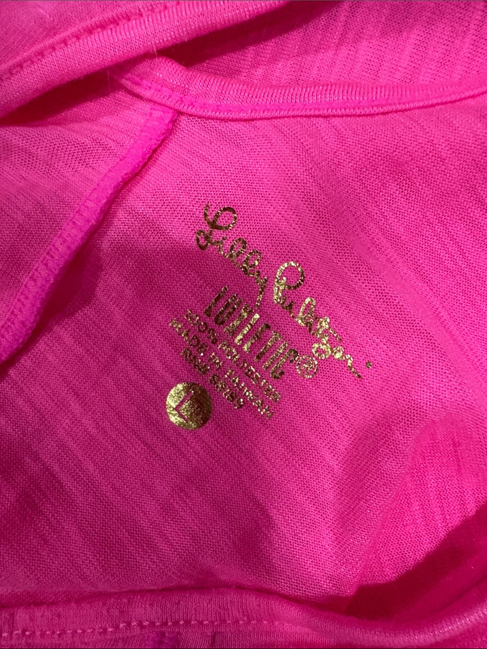 Lilly Pulitzer Hot Pink Racerback Tank Top - Picture 4 of 4